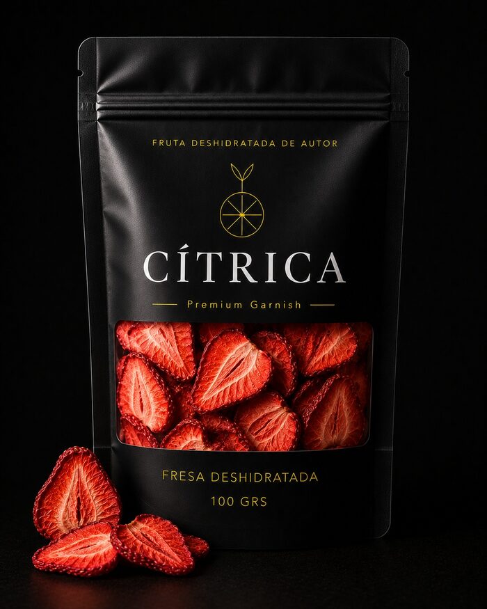 Bolsa de Fresa deshidratada Cítrica Premium, presentación de 100 g