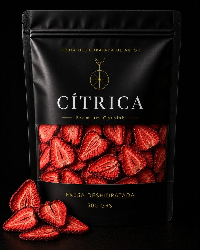 Bolsa de Fresa deshidratada Cítrica Premium, presentación de 500 g