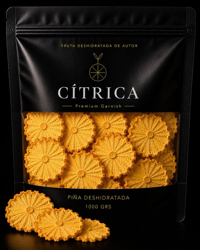 Bolsa de Piña deshidratada Cítrica Premium, presentación de 1000 g