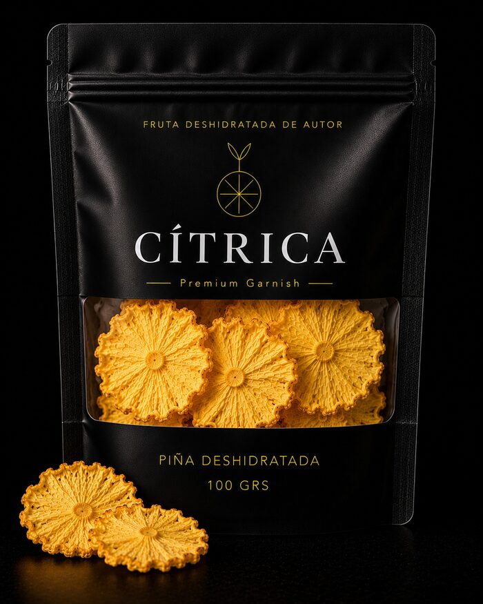 Bolsa de Piña deshidratada Cítrica Premium, presentación de 100 g