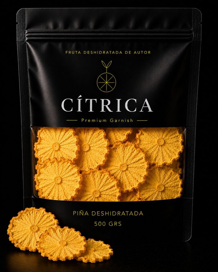 Bolsa de Piña deshidratada Cítrica Premium, presentación de 500 g